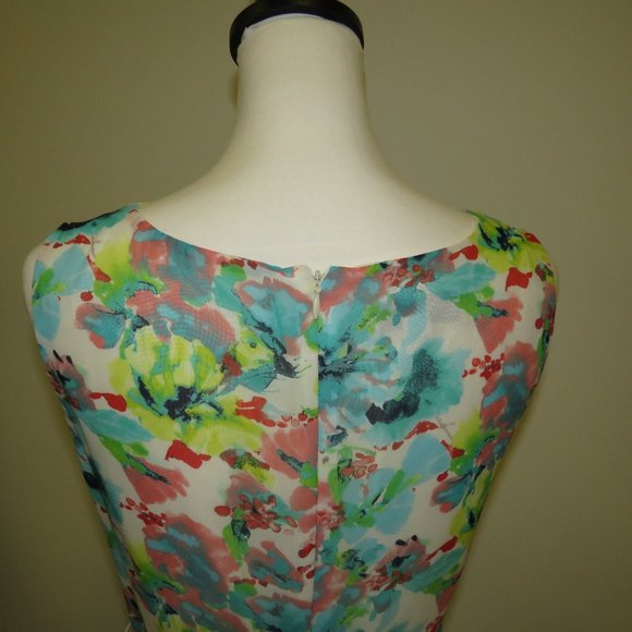 Kasper Pastel Floral Tie-Waist Maxi Dress Size 6 - Picture 4 of 6